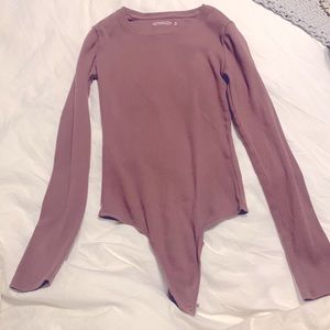 Abercrombie Women's Long-Sleeve Ribbed Crew Bodysuit